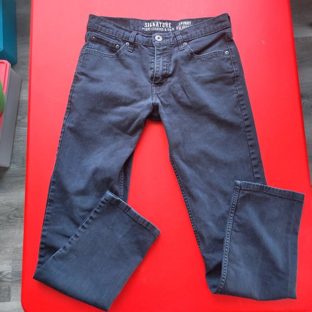 Signature by Levi Strauss jeans black skinny man's size 30x32